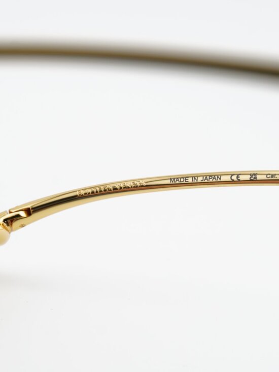Bottega Veneta BV1390S 007 Sunglasses Beige / Gold Cat Eye Frame, Grey Lenses main image 4